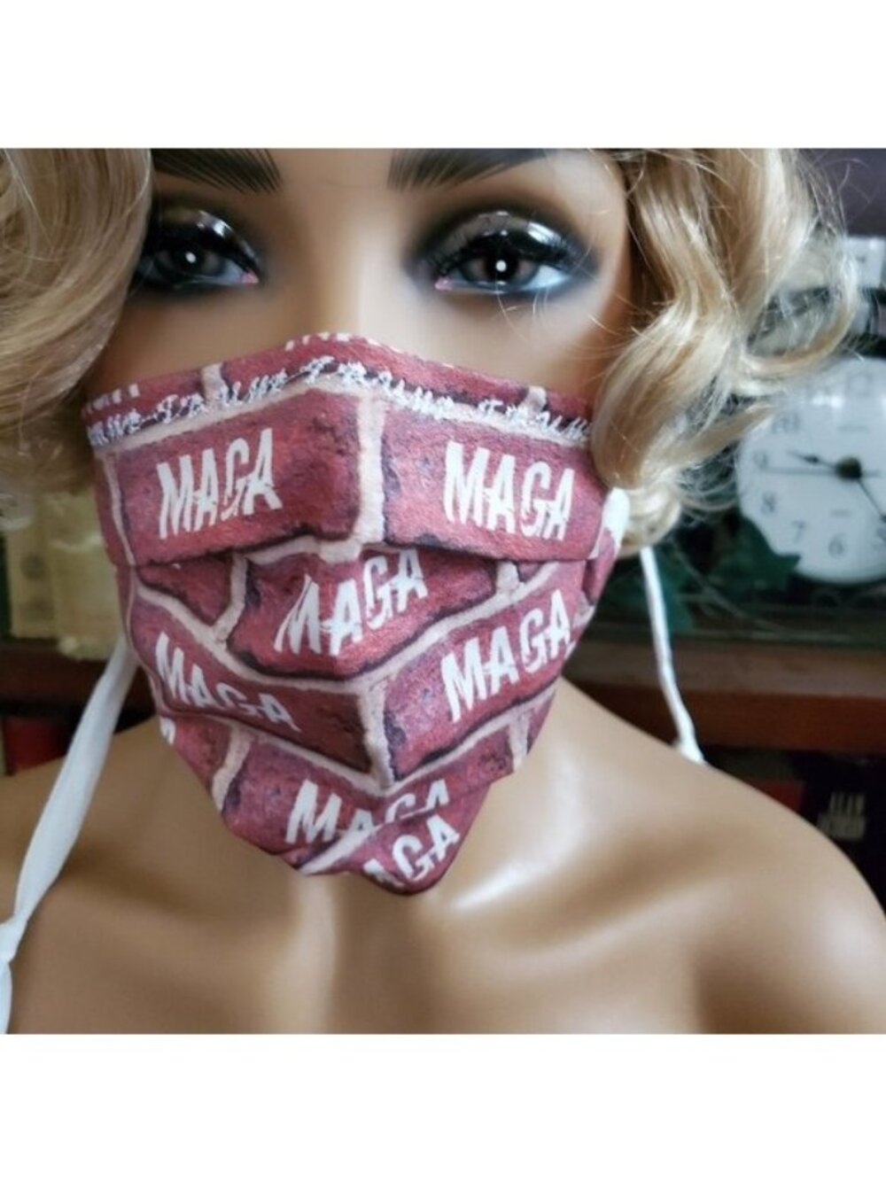 Cloth Face Mask - Silver/Copper Filters- MAGA Wall